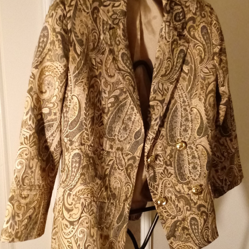 Express Design Studio Print Double Breasted Blazer